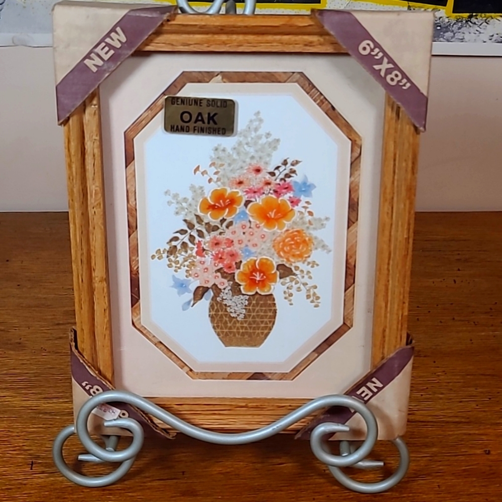 Vintage framed print oak frame by Silverwood Products